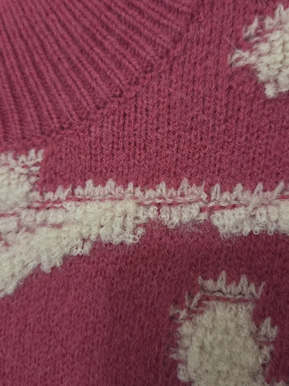 Pink Floral Knit Sweater Dress with Tie Waist - Picture 4 of 5